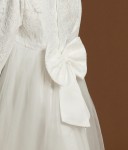 svinīga kleita meitenēm, krēmbalta kleita, kleita kristībām, bērnu svētku kleitas, tilla kleita, mežģīņu kleita, kleita kāzām, Kayra