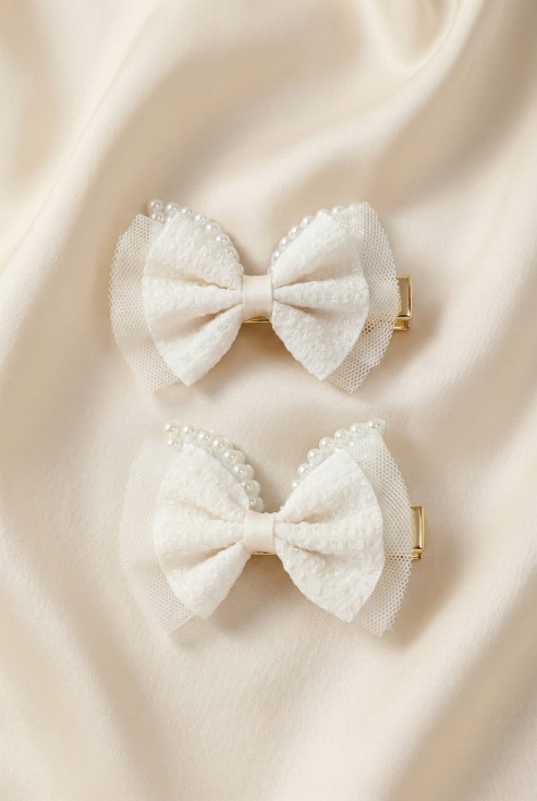 Matu Sprādzes, Meitenes, Cream, Augstas Kvalitātes Produkts, Elegants Aksesuārs.