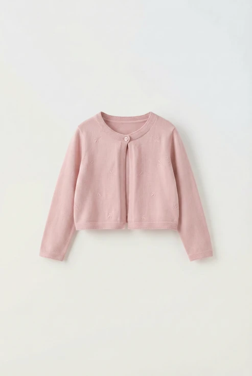 elegants meiteņu bolero Malena rozā krāsā, papildinājums Komūnijas kleitai, ZOYA Fashion