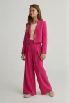 elegants meiteņu komplekts Emi fuksija, augšdaļa ar tilla piedurknēm un svārks, Iesvētīšanas apģērbs, ZOYA Fashion